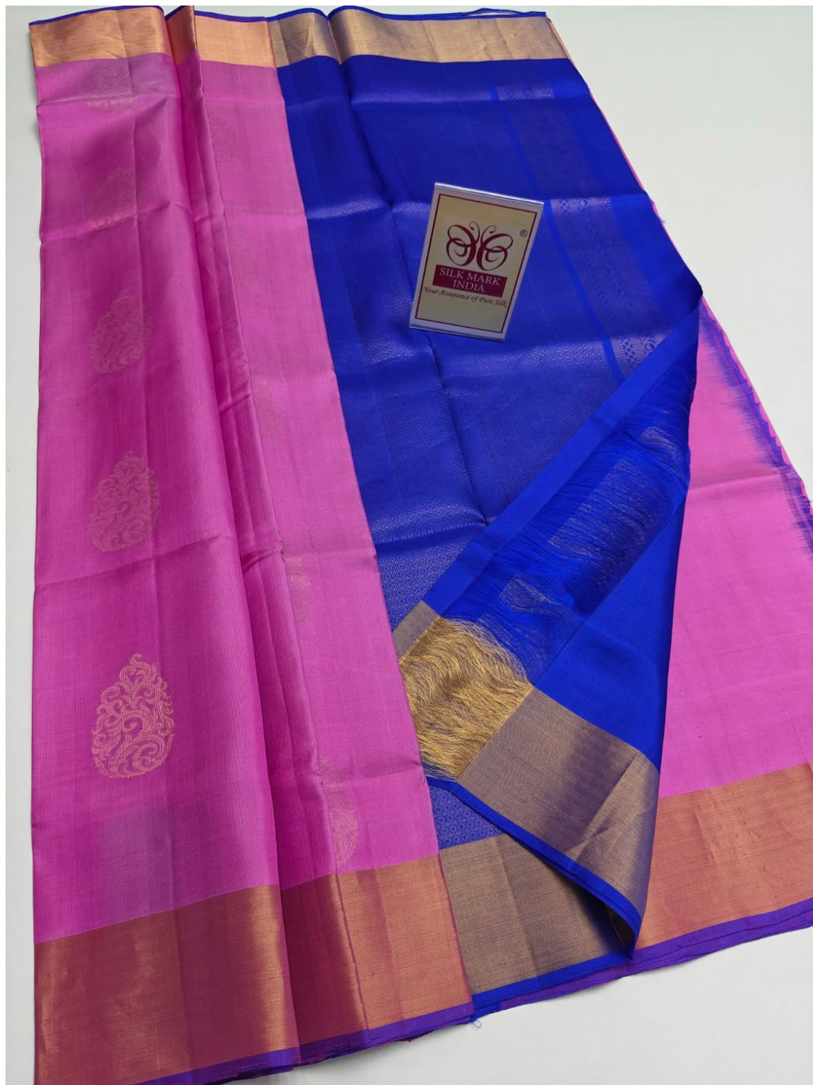 One and Half Warp Soft Silk Sarees Zari Butta All Over Saree With Rich Zari Pallu - FP51Soft