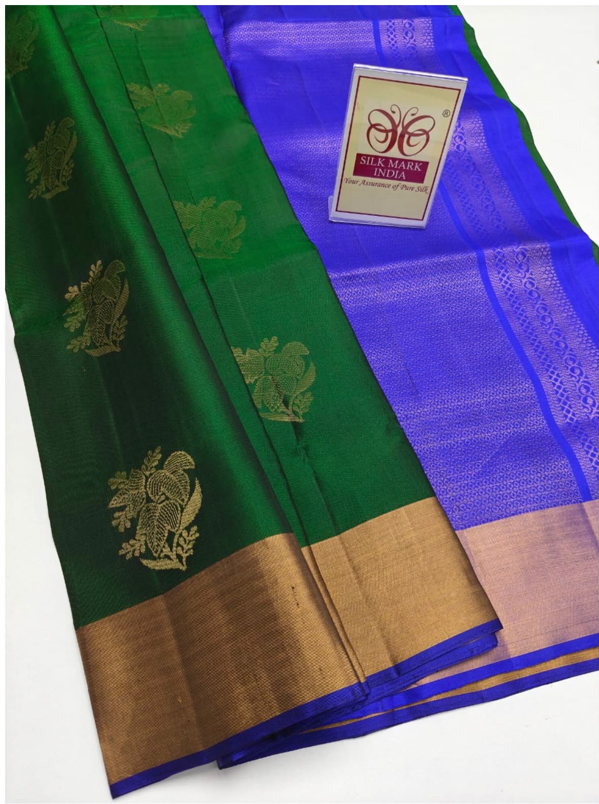 One and Half Warp Soft Silk Sarees Zari Butta All Over Saree With Rich Zari Pallu - FP51Soft