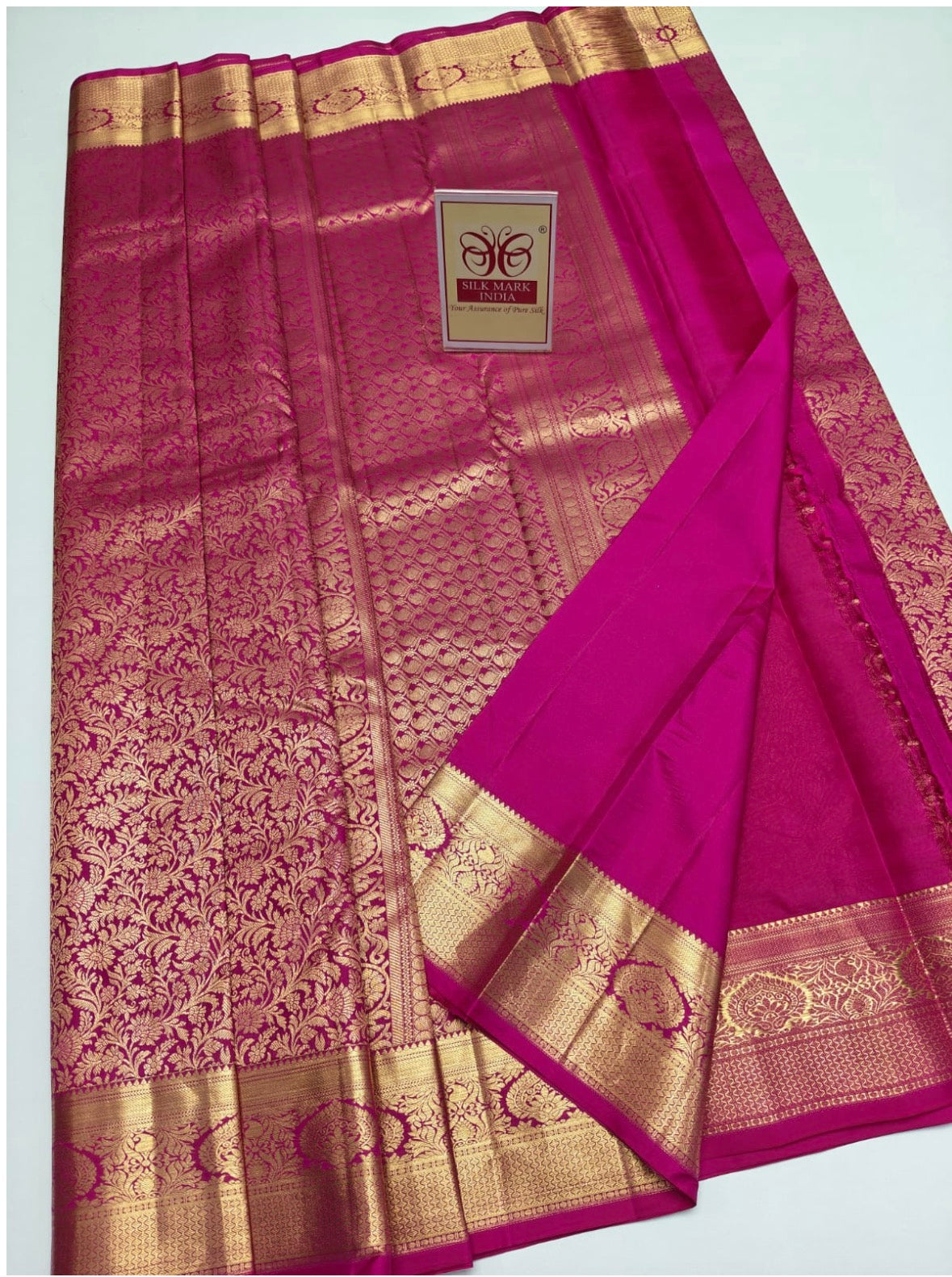 Tissue & Full Zari Wedding Silk Sarees - More Fancy Zari Butta All Over Saree With Very Rich Zari Pallu - FP85KuWedding